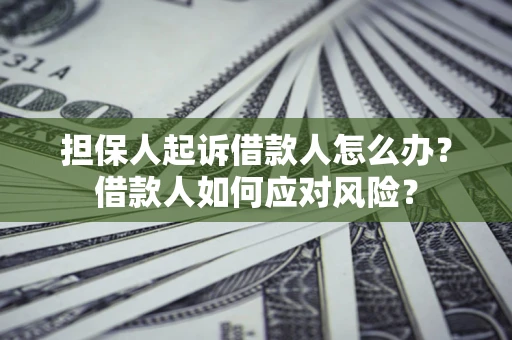 北京担保人起诉借款人怎么办？借款人如何应对风险？
